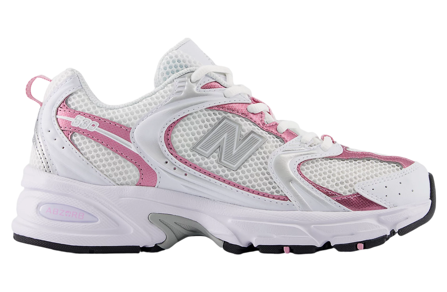 Pink and white new balance hotsell