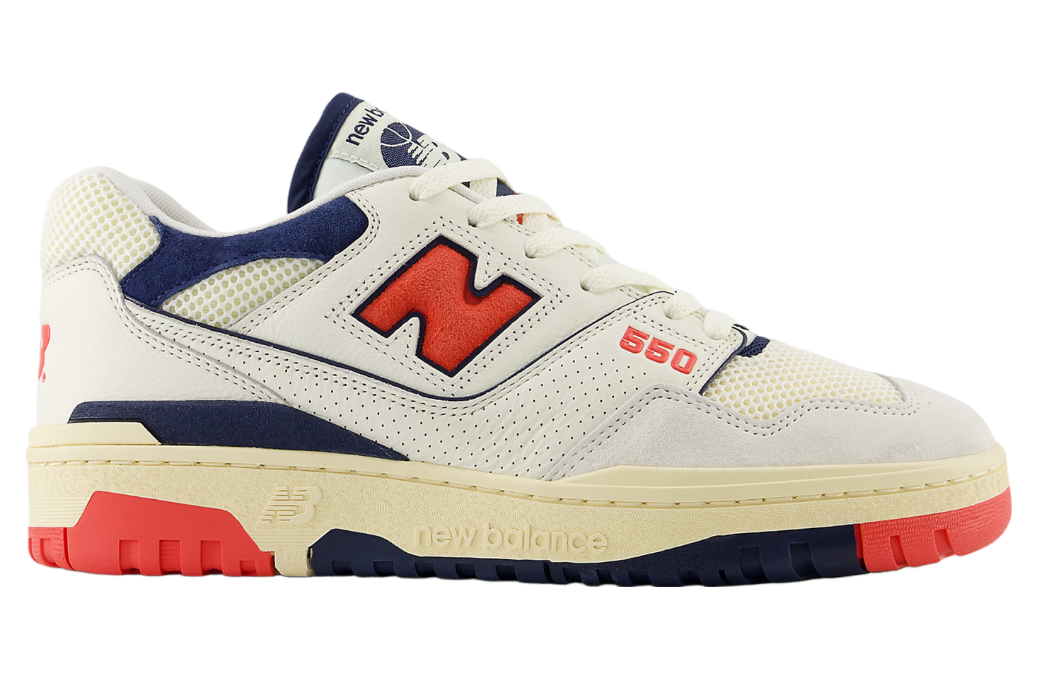 New Balance 550 Sea Salt Blast Red