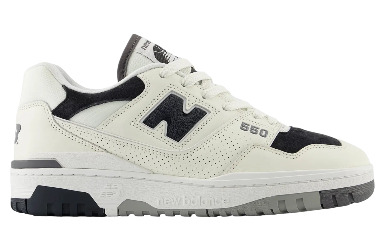 New Balance 550 Suede Toe White / Black