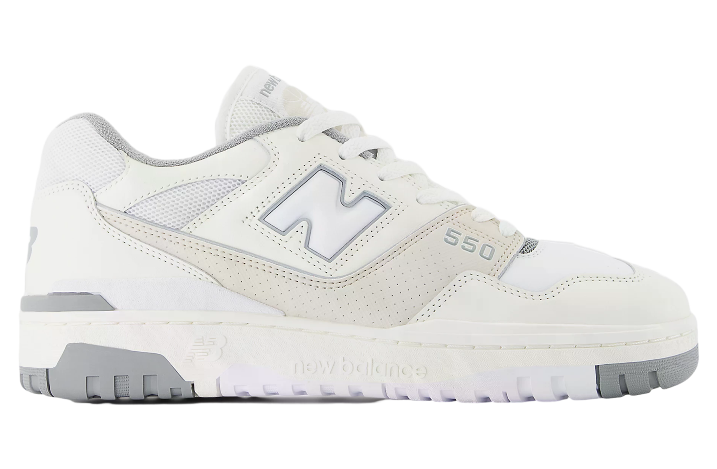 スニーカー New Balance White leather 550 sneakers (BB550PWT SEASALT) Womens New Balance 550 Athletic Shoe - Sea Salt / Calcium