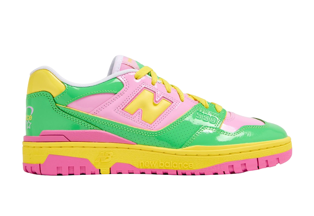 New Balance 550 Y2K Patent Leather Pink Green