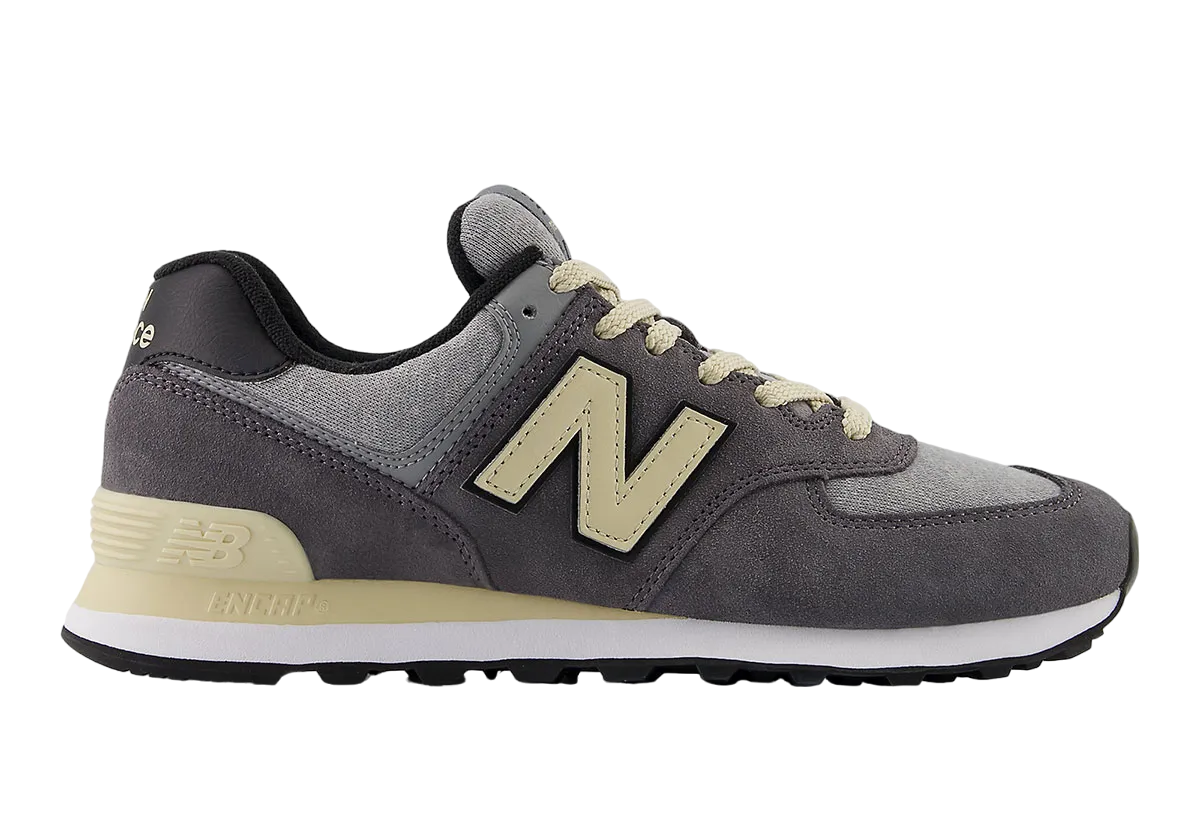 New balance 574 grey and black best sale