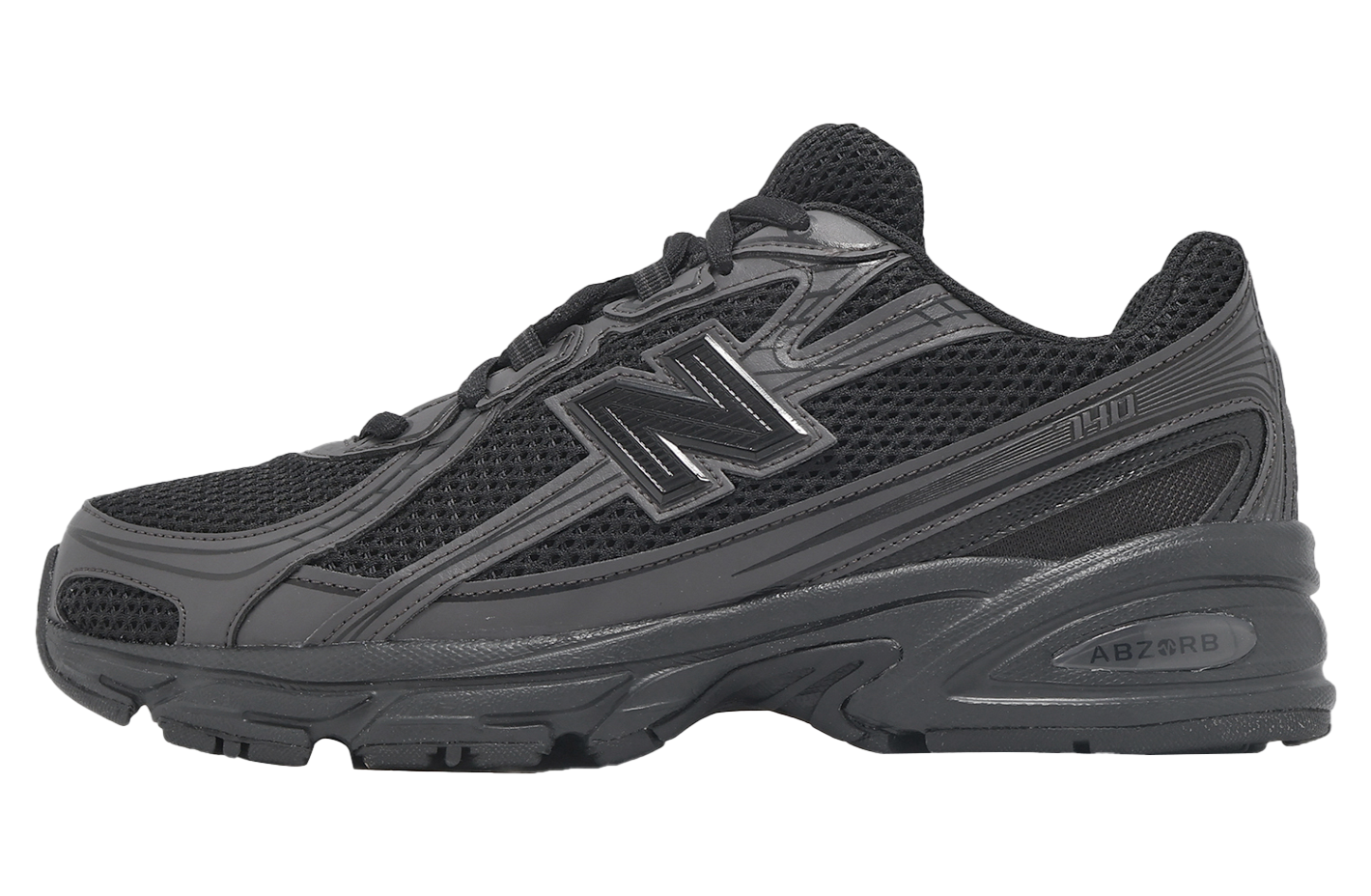 New Balance 740 Black / Black Cement / Green