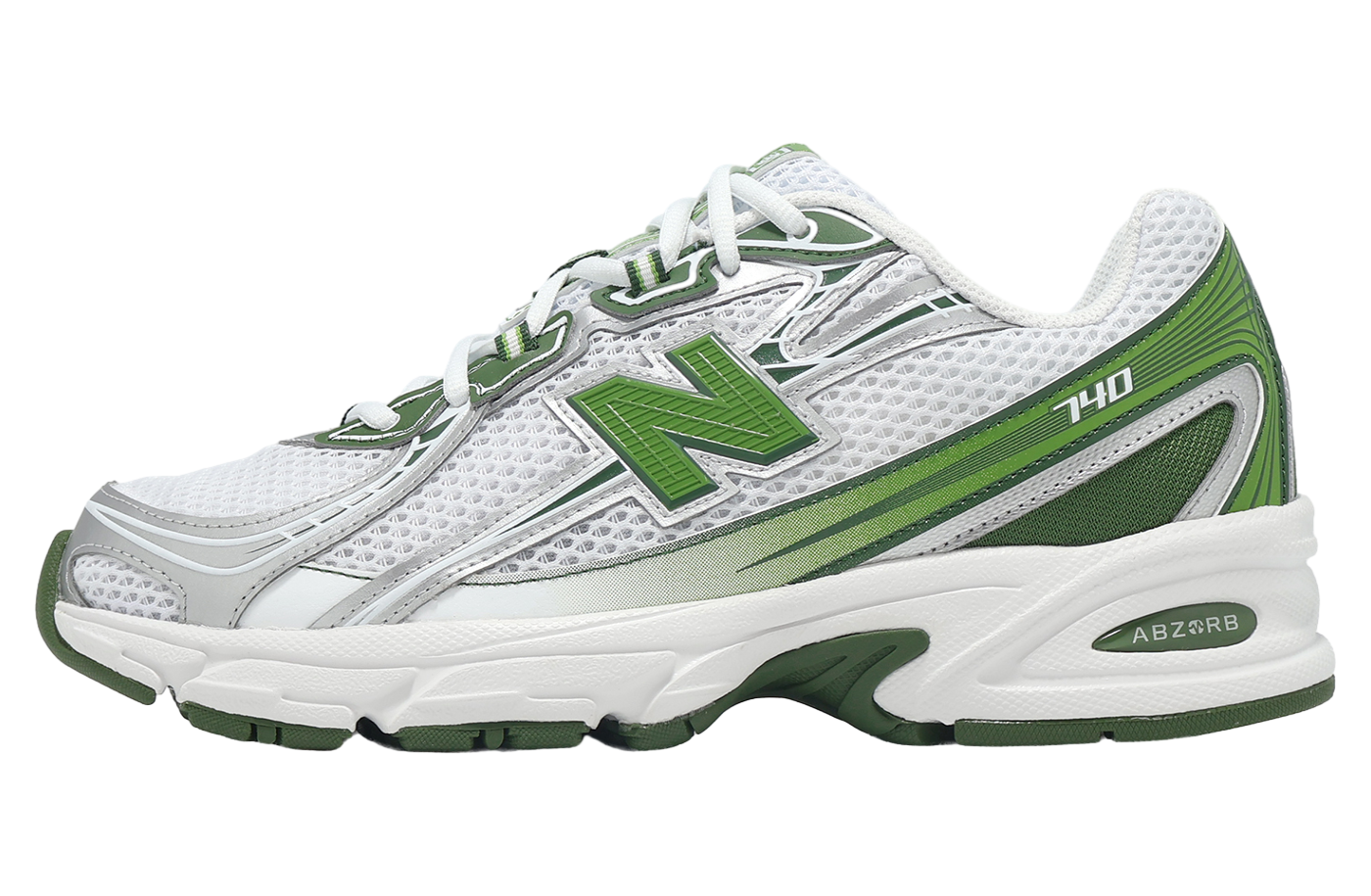 New Balance 740 White / Green / Black