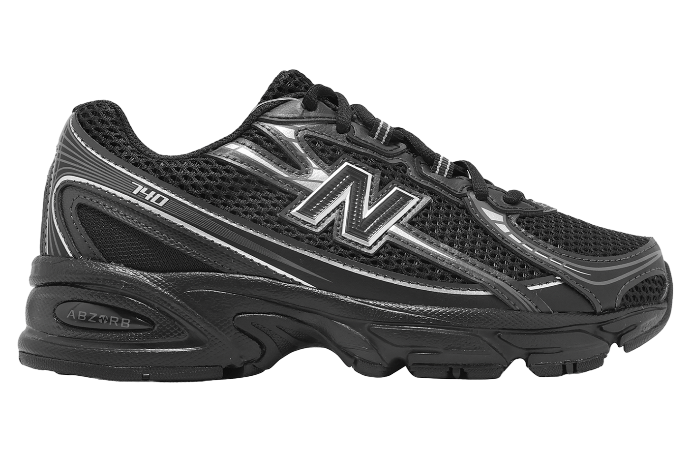 New Balance 740 Wide GS Black / Silver