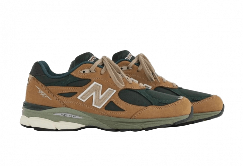 New Balance 990v3 Made in USA Brown Olive M990WG3