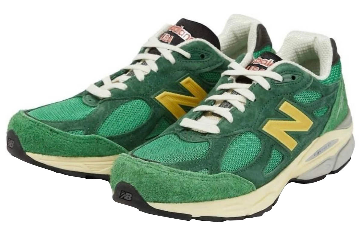 New Balance 990v3 Made in USA Green Yellow M990GG3