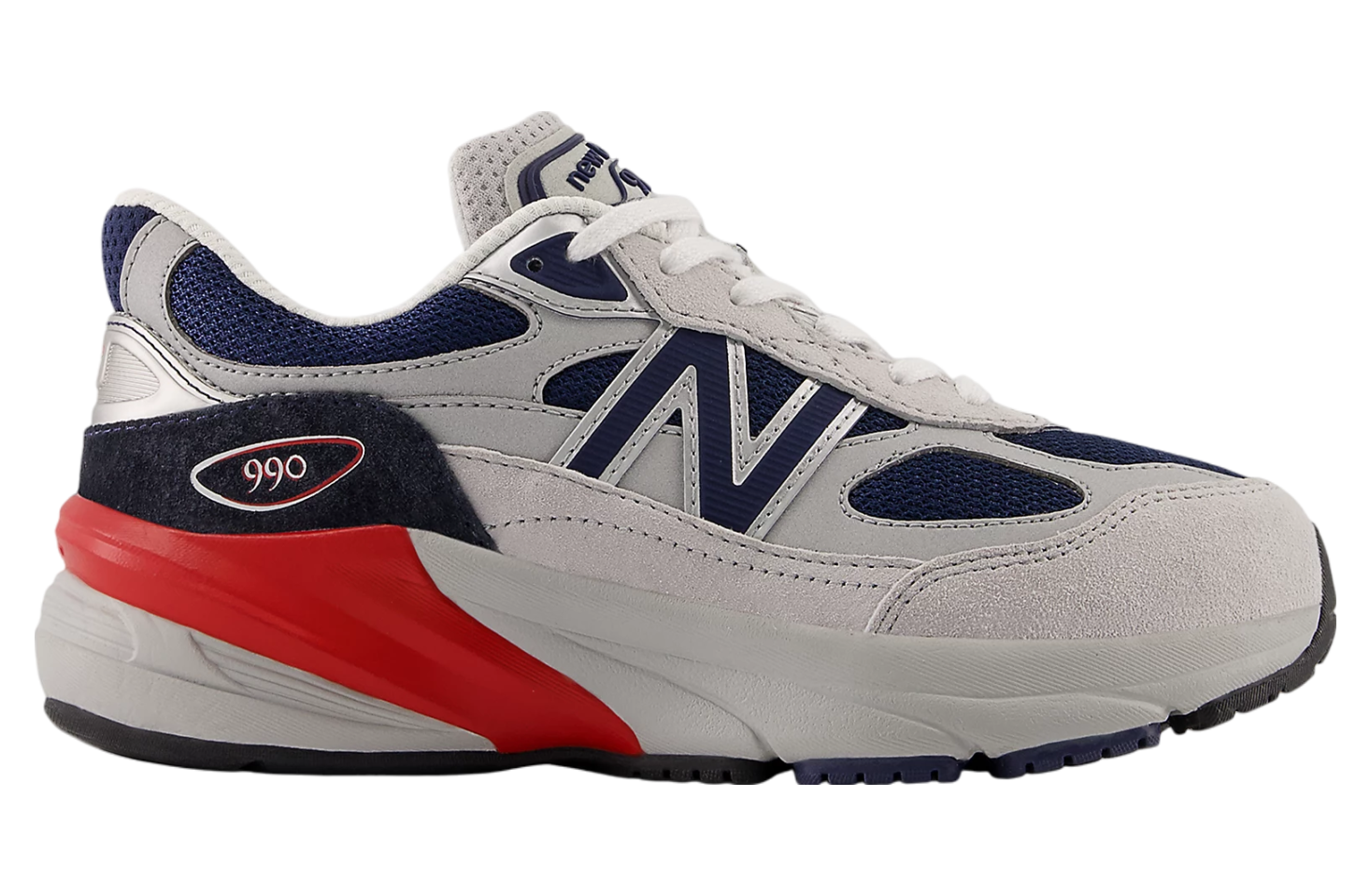New Balance 990v6 GS Grey Matter / Team Red