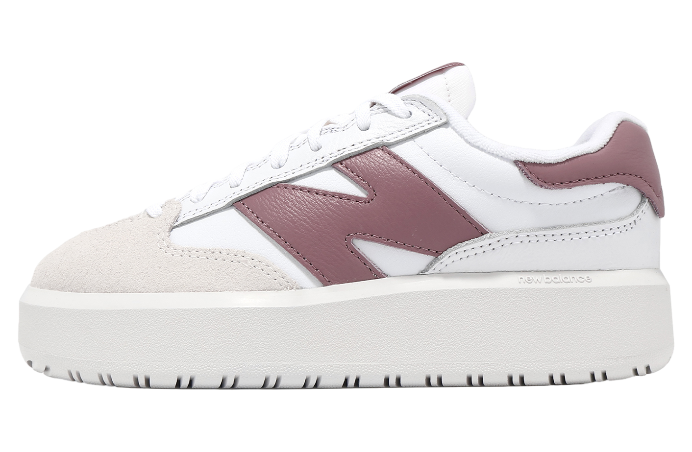 スニーカー [NEW BALANCE] Unique Platform Sneakers White Pink New Balance 574 Platform Womens Sneakers Shoes Stone Pink