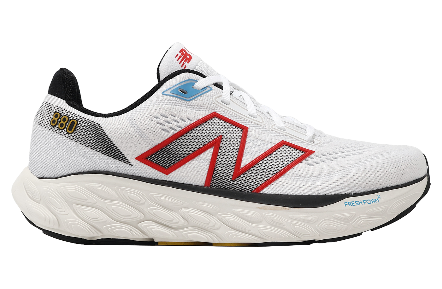 New Balance Fresh Foam X 880 V14 2E Wide White / Neo Flame Black