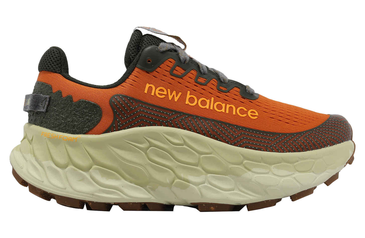 New Balance Fresh Foam X More Trail V3 2E Wide Red Pepper / Kelp Green