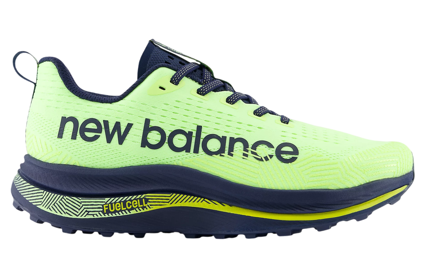 New Balance Fuelcell Supercomp Trail Bleached Lime Glo / Nb Navy