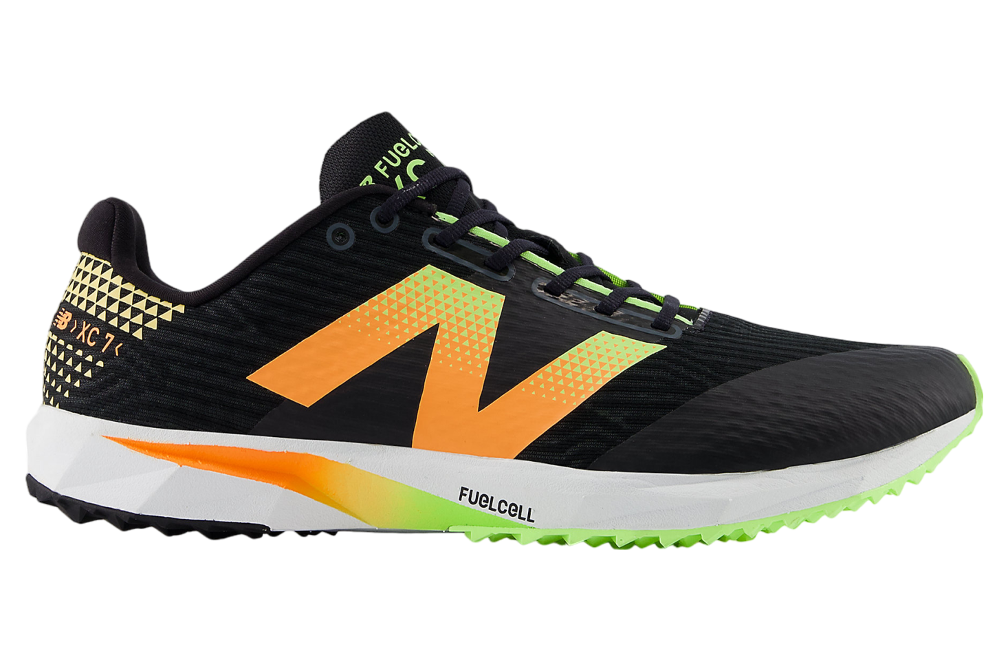 New Balance Fuelcell Xc7 v5 Black / Bleached Lime Glo