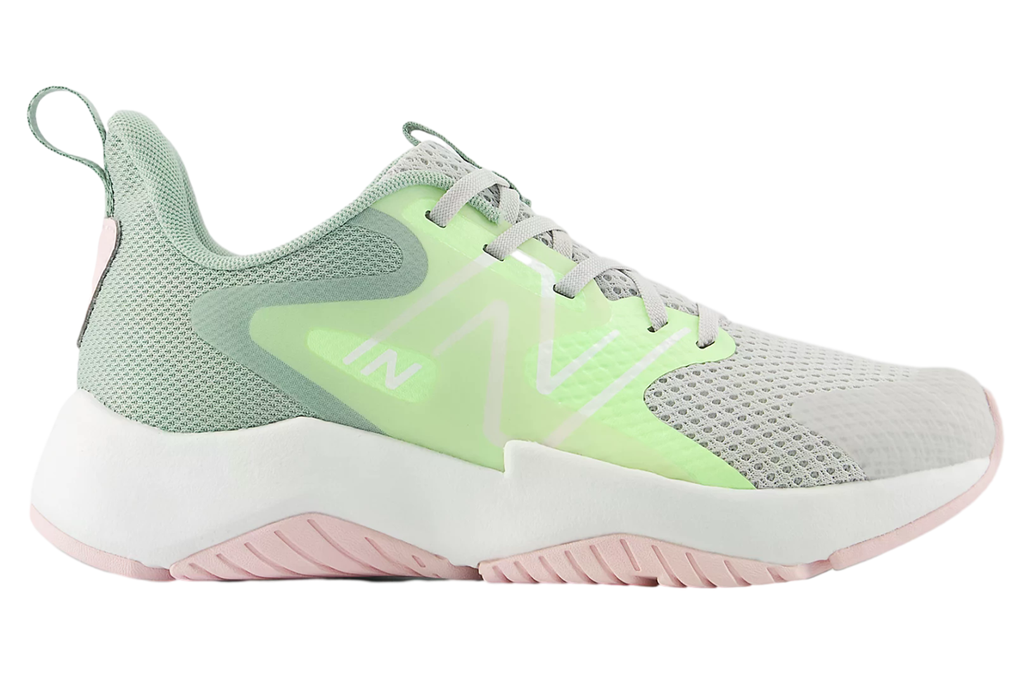 New Balance Rave Run v2 Lace GS Grey Matter / Mint Flash