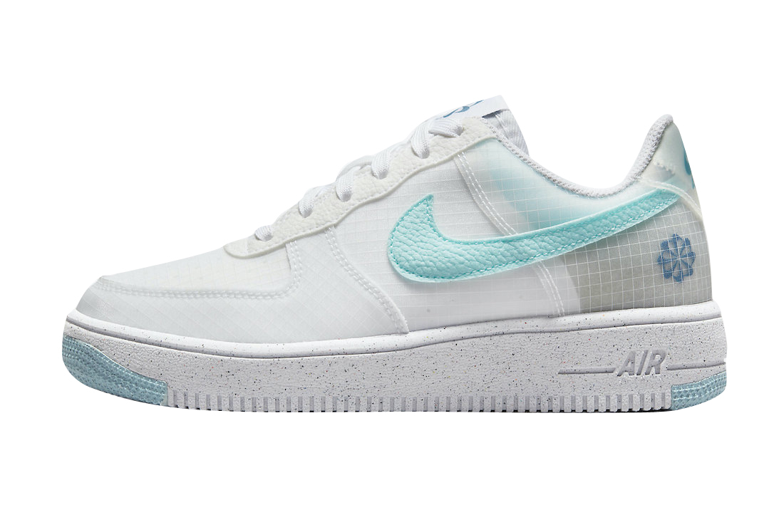 Nike Air Force 1 Crater GS White Aqua - Size 7 Kids