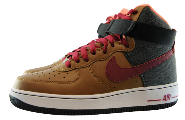 red and brown air force ones
