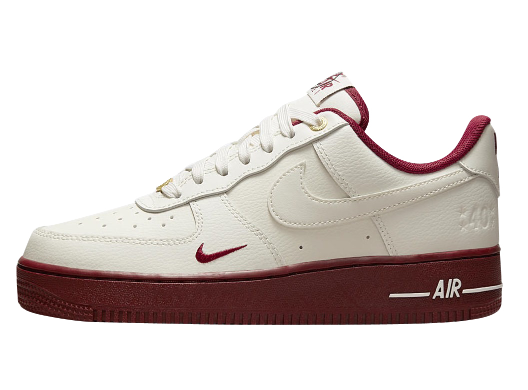 Nike Air Force 1 Low 40th Anniversary Cream Team Red DQ7582-100