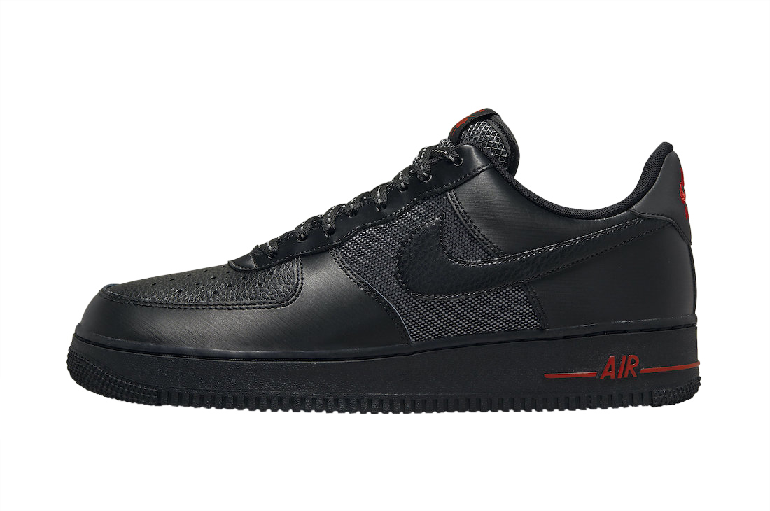 Nike Air Force 1 Low Black Red DO6389-001 Release Date - SBD