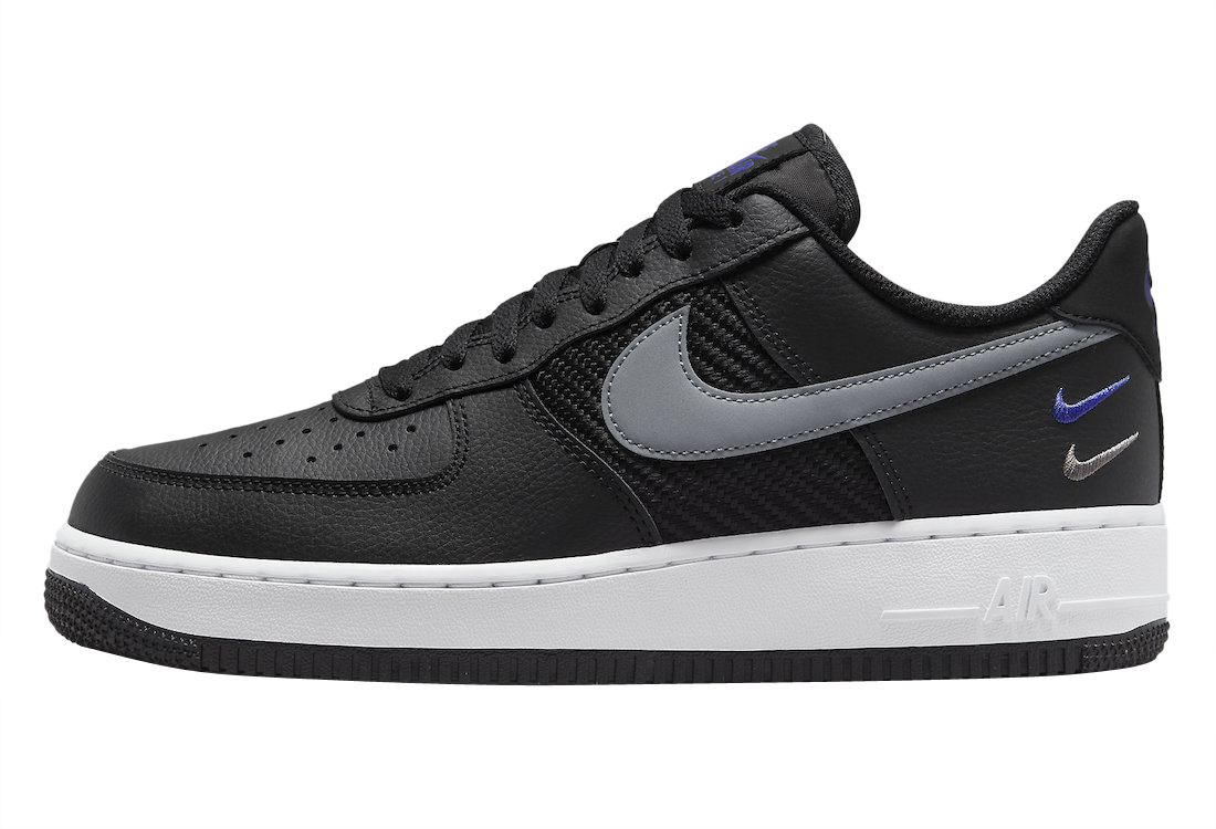Nike Air Force 1 Low Swooshes Black Blue FD0666-001