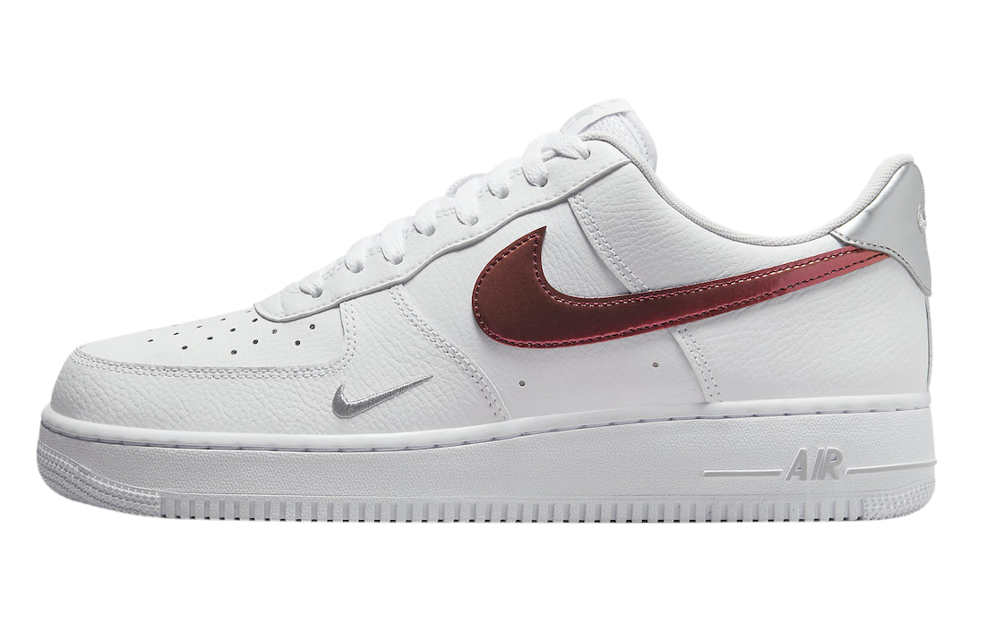 Nike Air Force 1 '07 Men's Size 11.5 White Wolf Grey Picante Red  FD0666-100 NEW