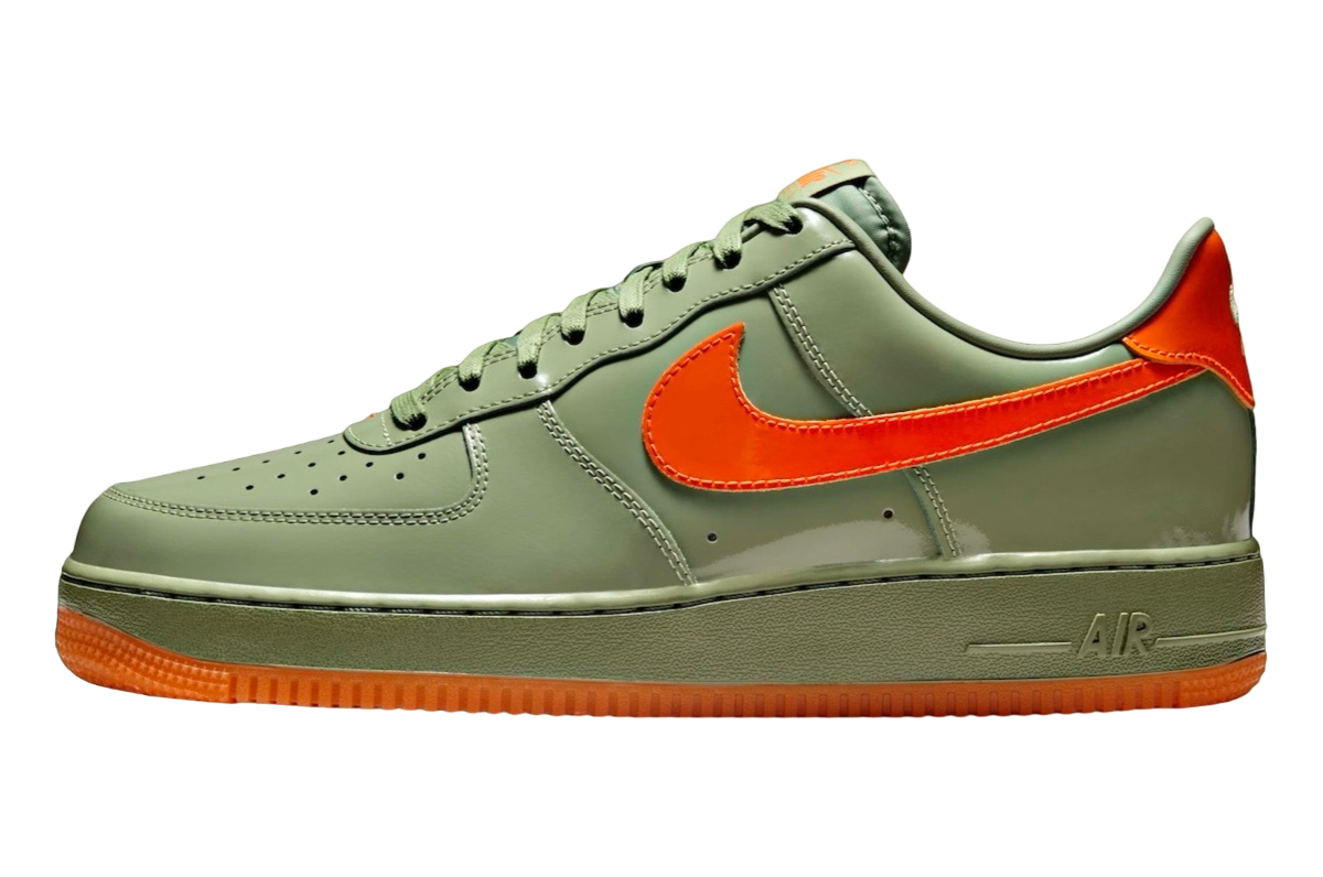 Orange nike air force ones best sale