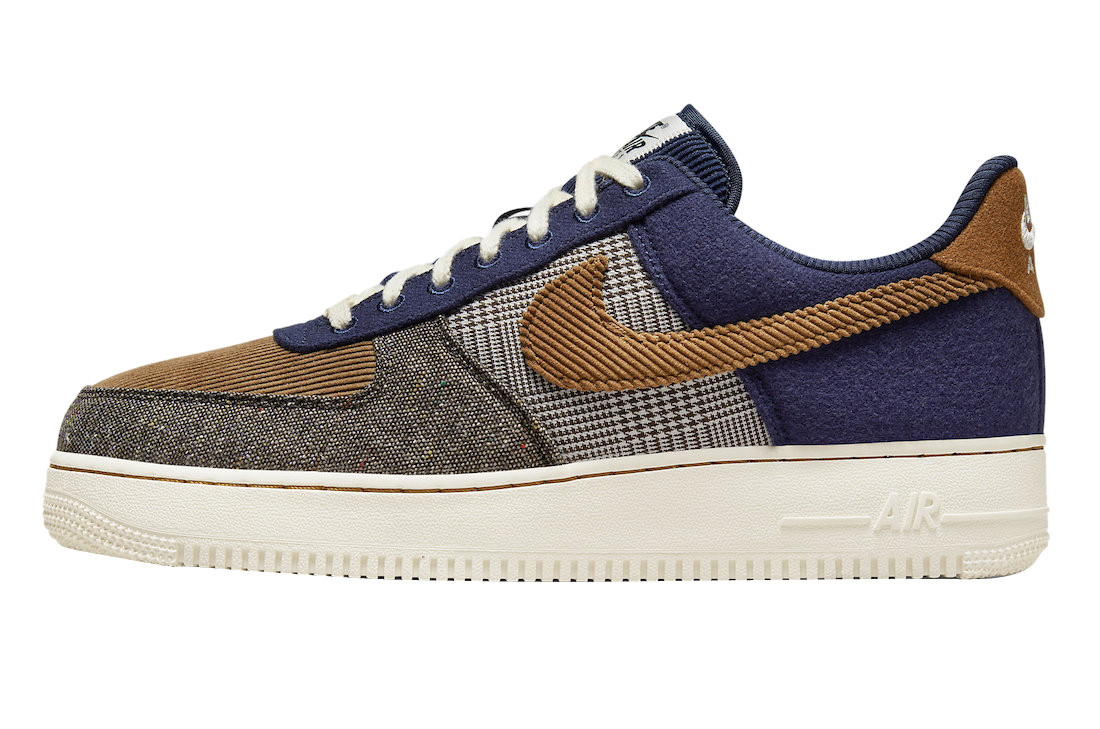 Nike Air Force 1 Low PRM Midnight Navy Ale Brown FQ8744-410