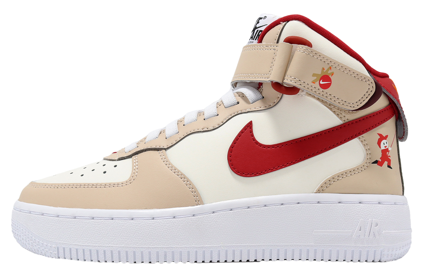 Nike Air Force 1 Mid EasyOn GS Sail / University Red