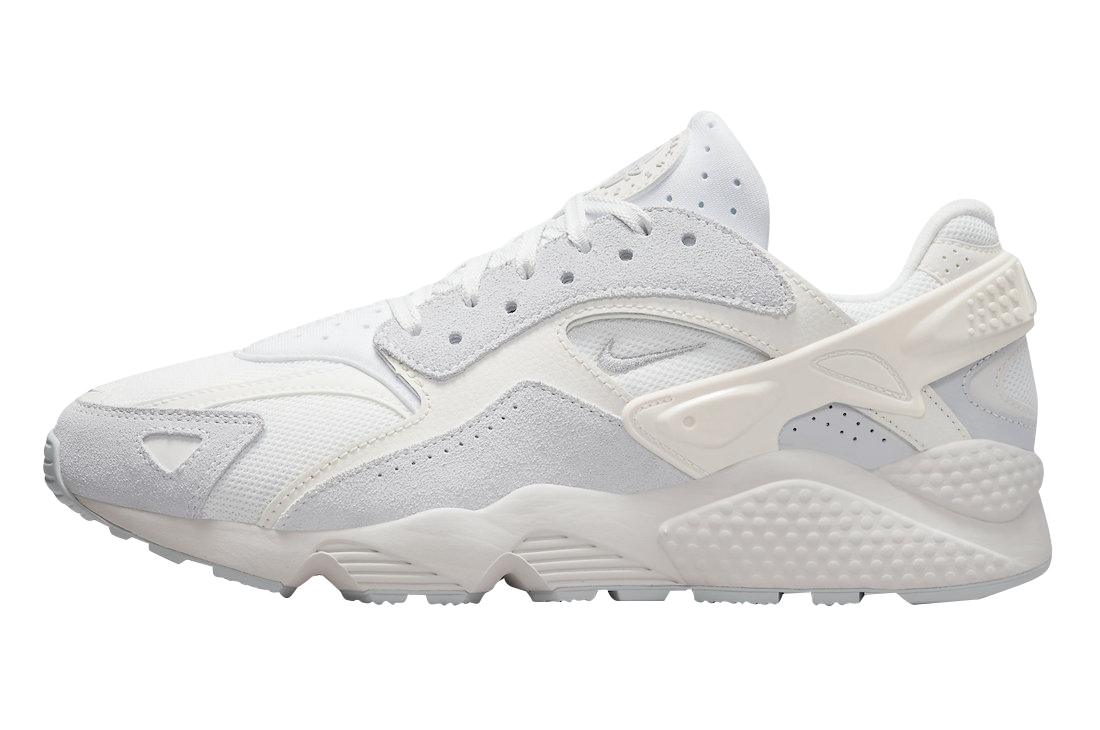 Nike Air Huarache Runner trainers in white and grey