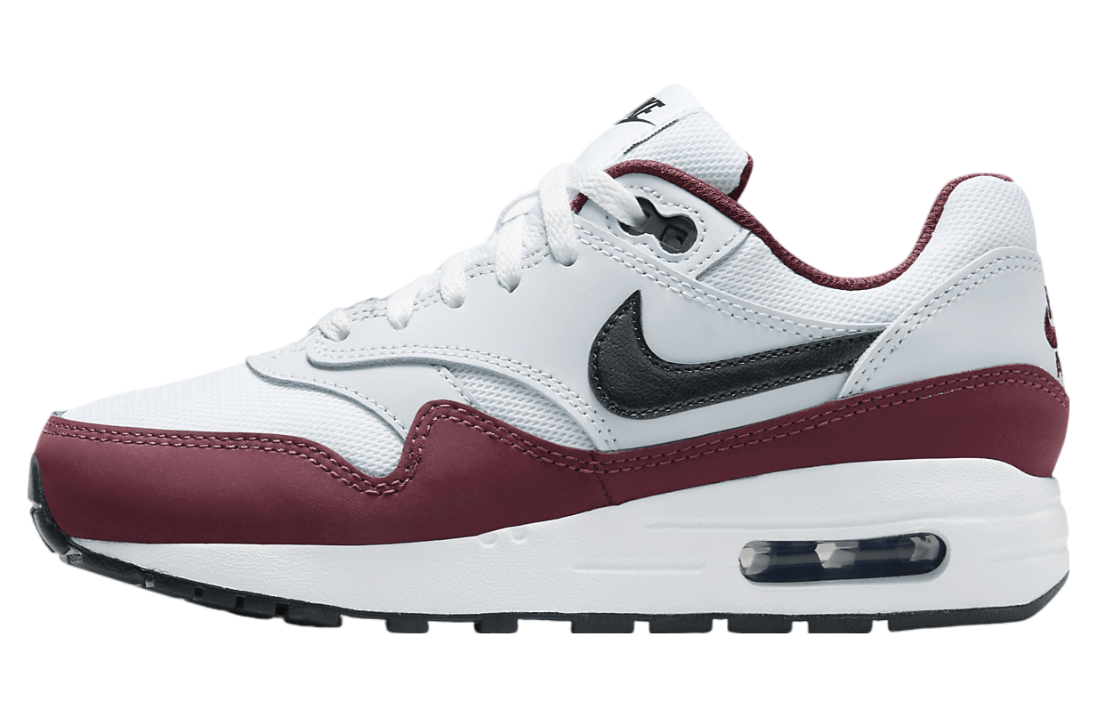 Nike Air Max 1 GS White / Dark Team Red