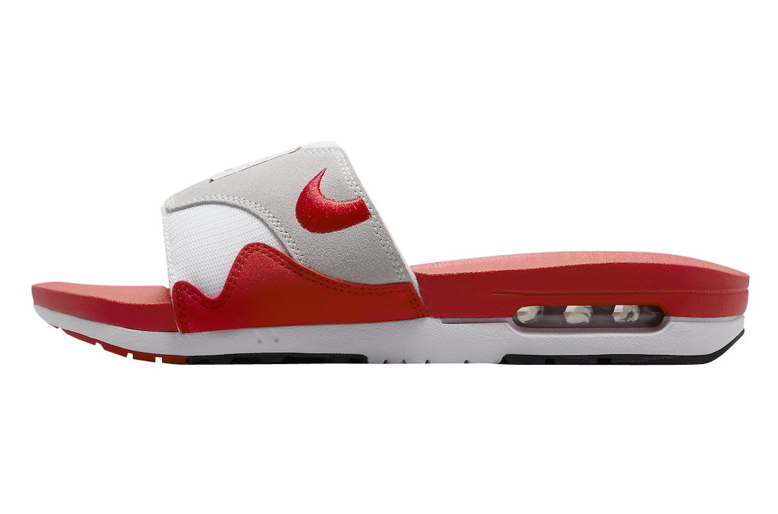 Red nike discount air max slides