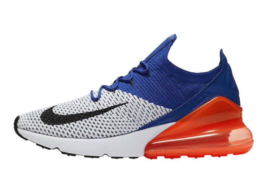 Release Date: Nike Air Max 270 Flyknit Racer Blue Total Crimson