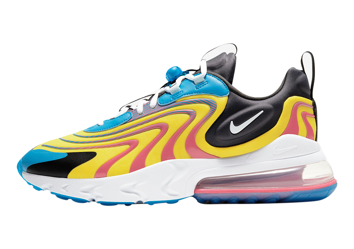 nike air max 270 react blue yellow red
