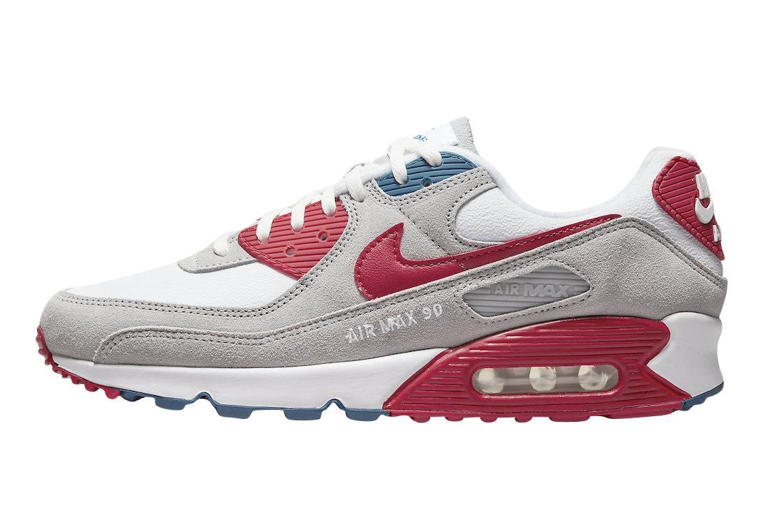 Air max white shop red and blue