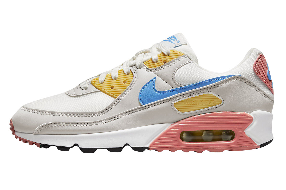 pink blue yellow and white air max