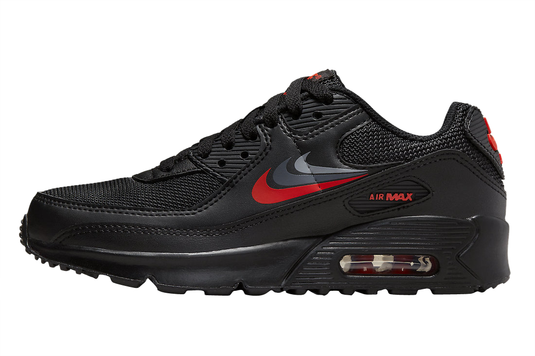 Black nike with red swoosh sale