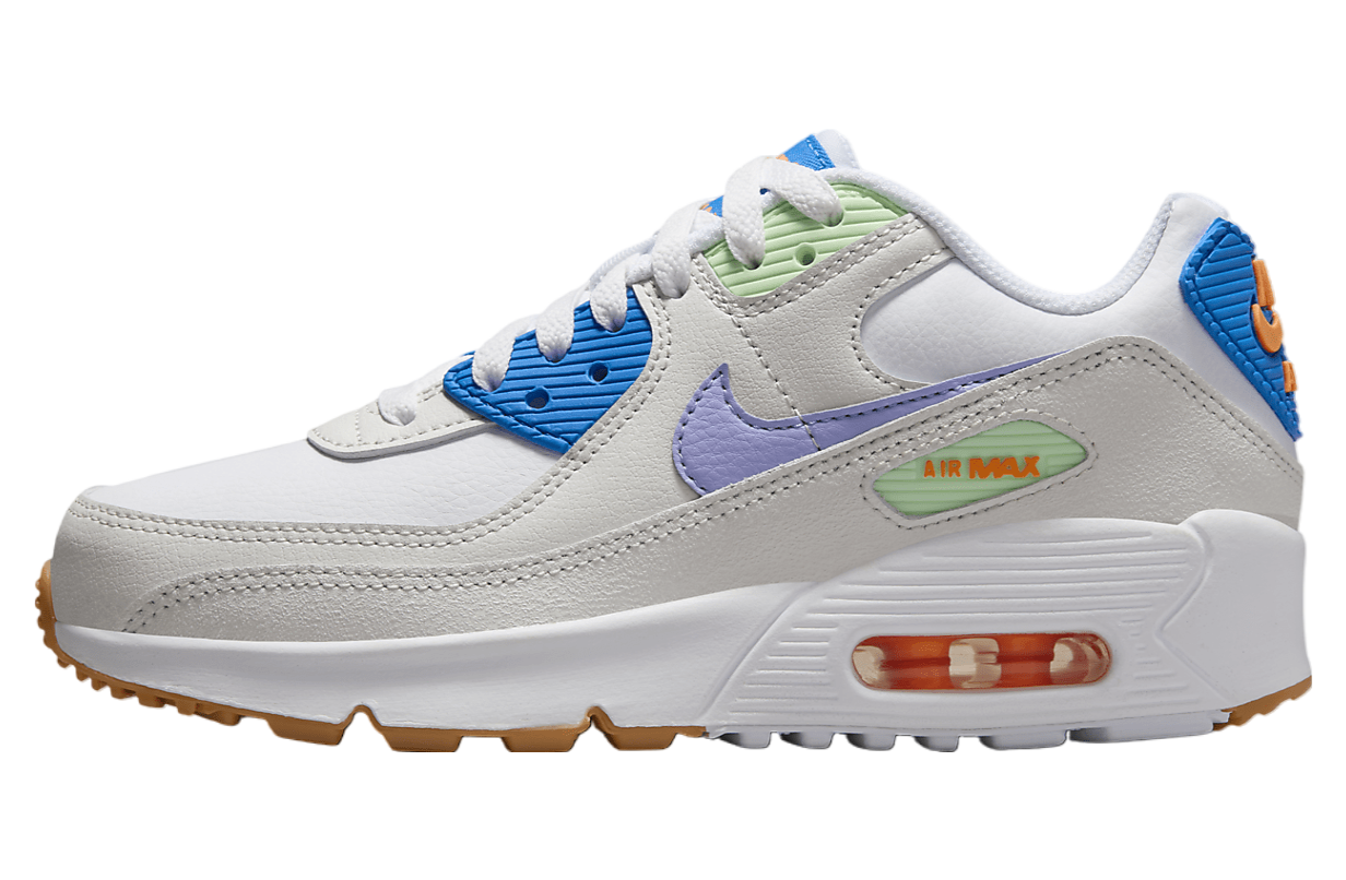 Nike Air Max 90 LTR GS White / Photo Blue / Purple Pulse