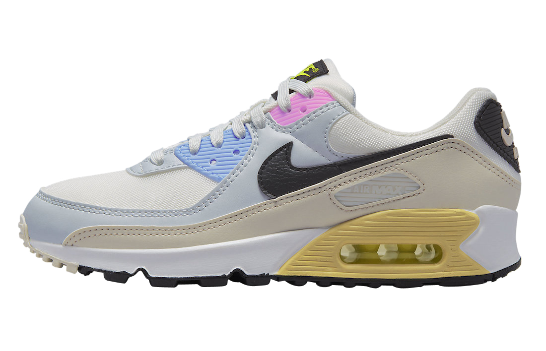 pink yellow and blue air max