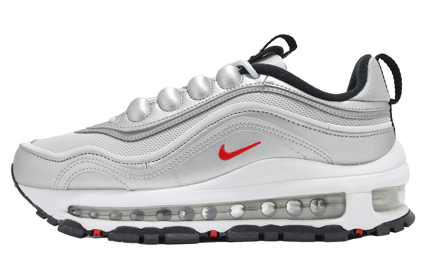 Nike Air Max 97 Futura WMNS Metallic Silveruniversity Red - Oct