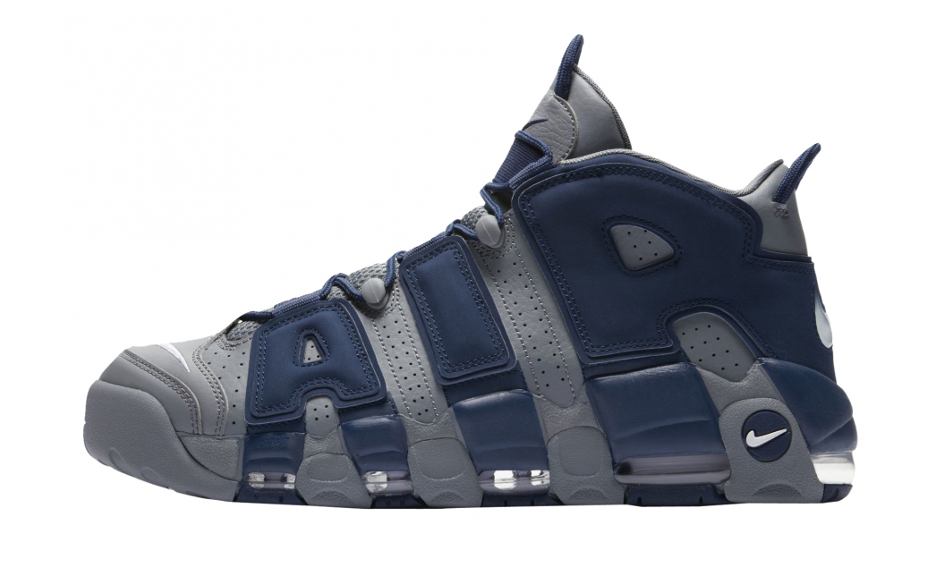 nike uptempo blue and grey