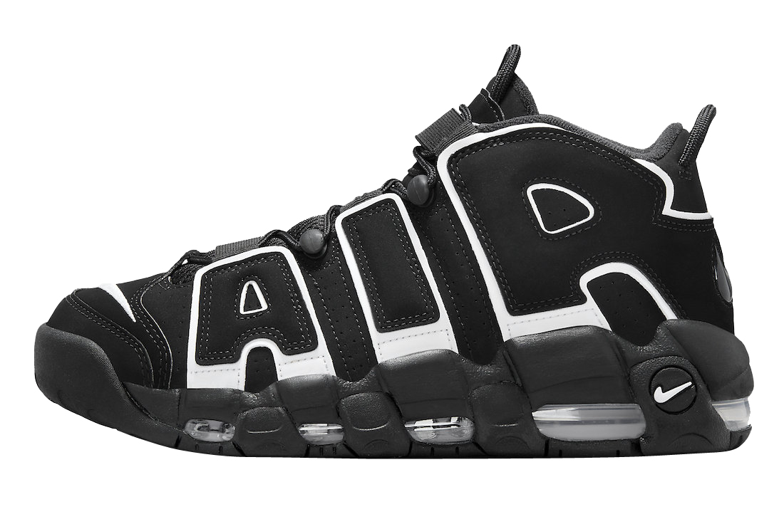 nike air more uptempo black/white