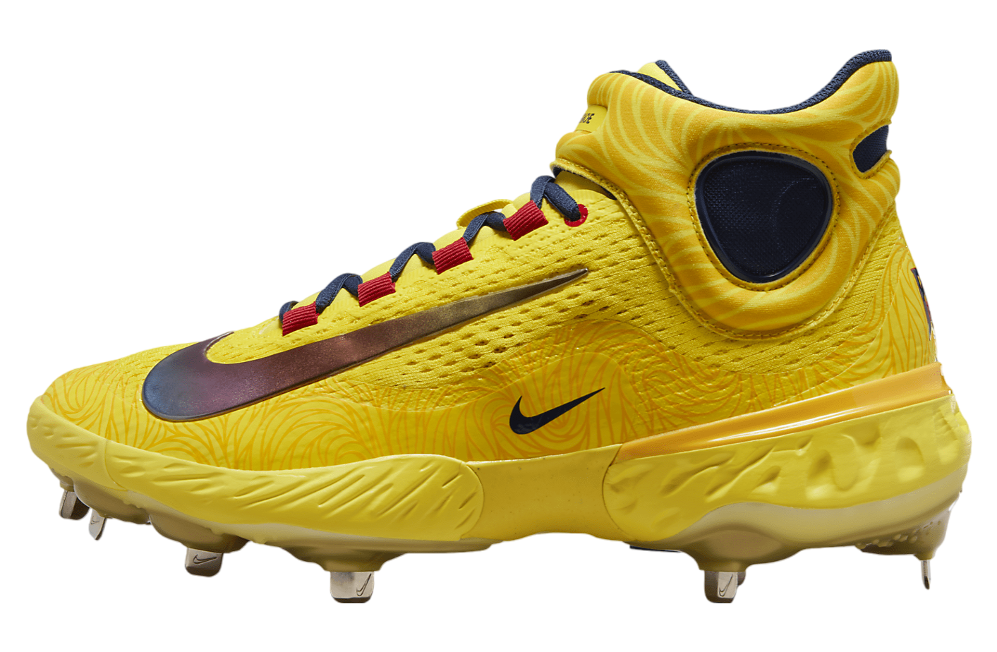 Nike Alpha Huarache Elite 4 Mid Ronald Acuna Jr. Opti Yellow University Gold May 2024 FZ3466 700 KicksOnFire