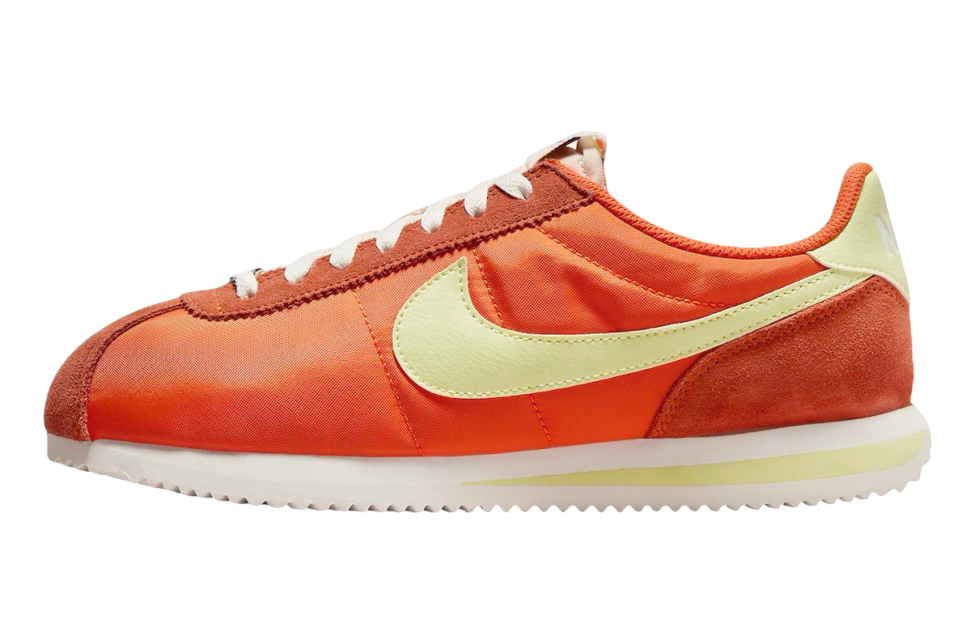 Orange nike cortez mens best sale