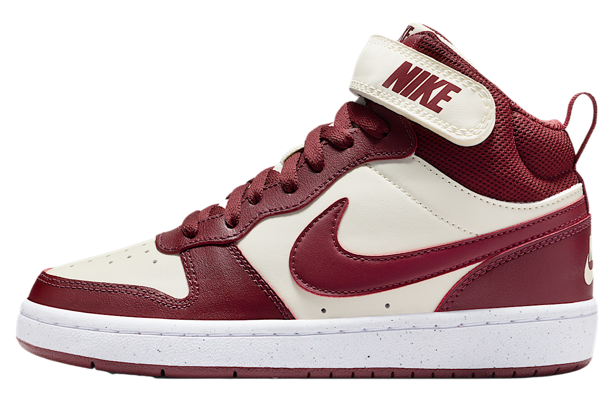 Nike Court Borough Mid 2 GS Soft Pearl / Dark Team Red
