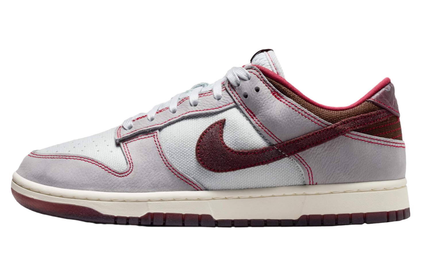 Nike Dunk Low Canvas Wolf Grey / Team Red