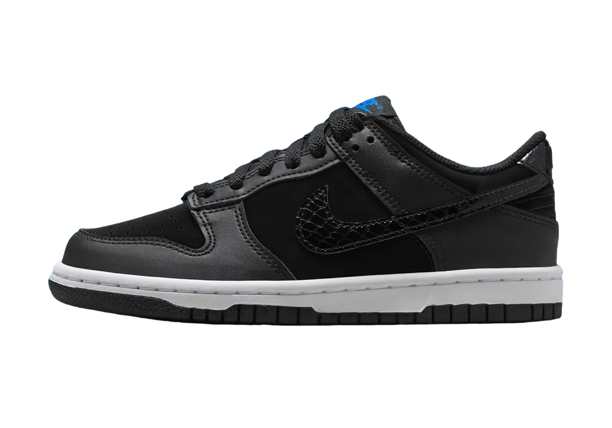 Nike Dunk Low GS Black Croc Swoosh