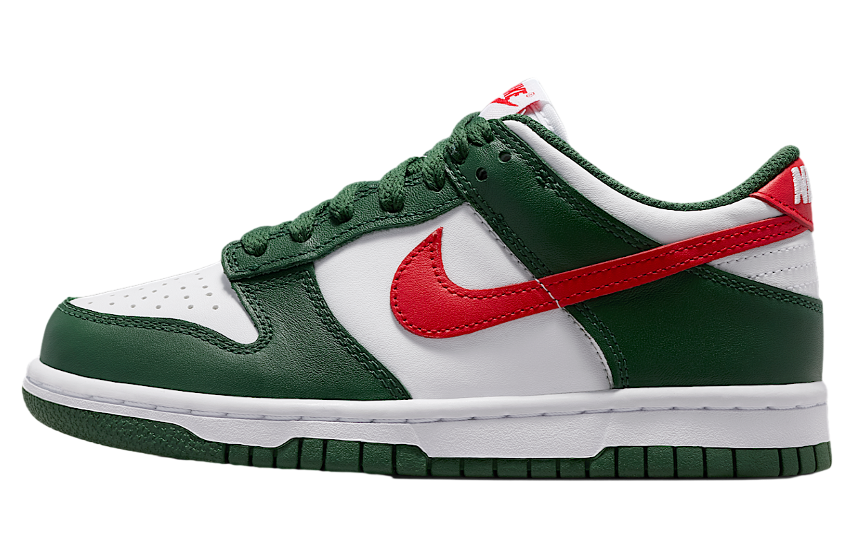Nike Dunk Low GS Fir / White
