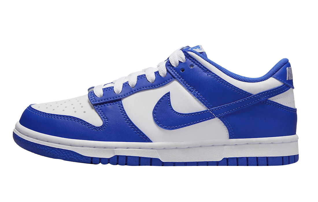 blue white dunk low