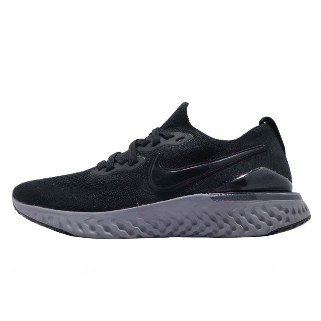 Nike Epic React Flyknit 2 GS Black Gunsmoke AQ3243002 - KicksOnFire.com