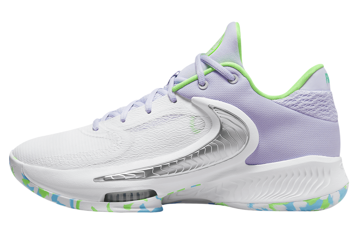 Nike Giannis Freak 4 White / Stadium Green / Oxygen Purple