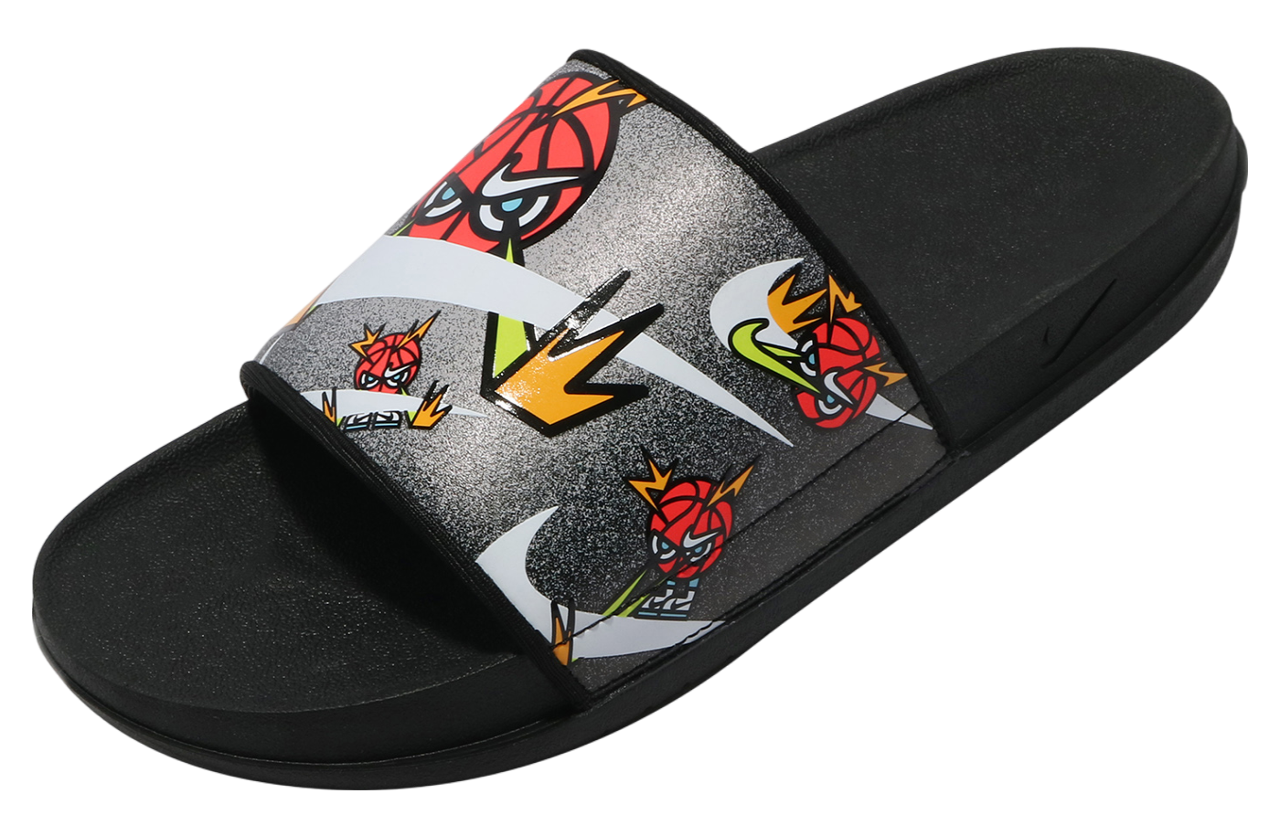 Nike Offcourt Slide Black White Turf Orange